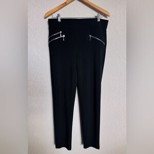 ✨NWT Joseph Ribkoff Black Skinny Pants with Silver Zipper Details